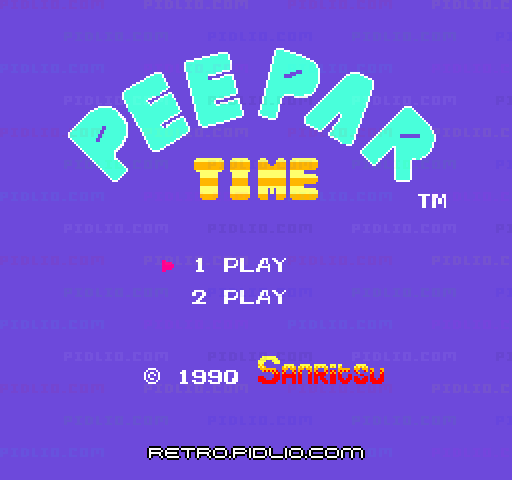 ピーパータイムのタイトル画面/ゲームのキャプチャ画像1 ─ pidlio.com