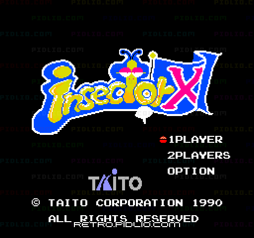 インセクターXのタイトル画面/ゲームのキャプチャ画像1 ─ pidlio.com