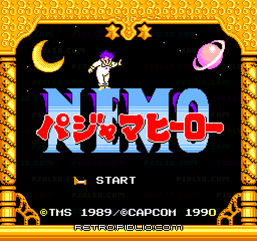 NEMO パジャマヒーローのタイトル画面／ゲームのキャプチャ画像1 ─ pidlio.com