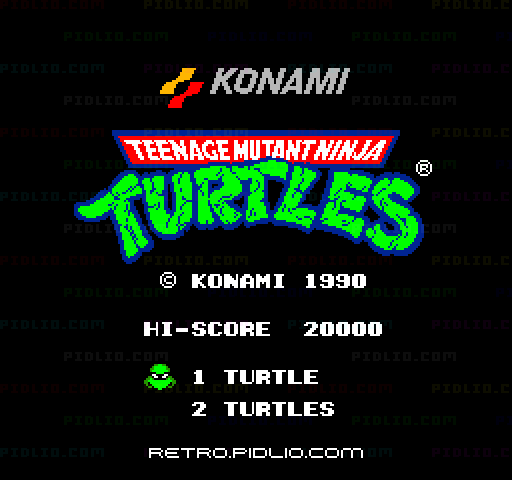 T.M.N.T.のタイトル画面／ゲームのキャプチャ画像1 ─ pidlio.com