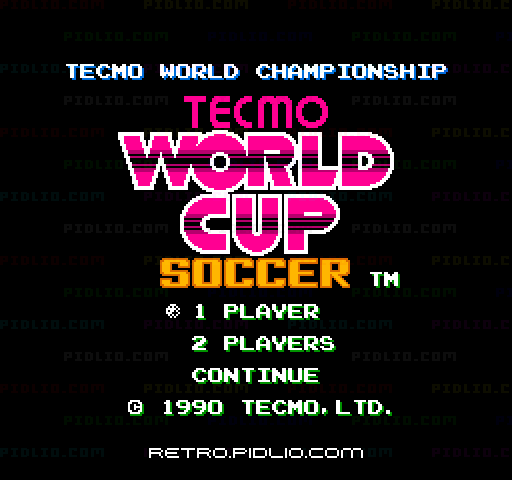 テクモ ワールドカップサッカーのタイトル画面/ゲームのキャプチャ画像1 ─ pidlio.com