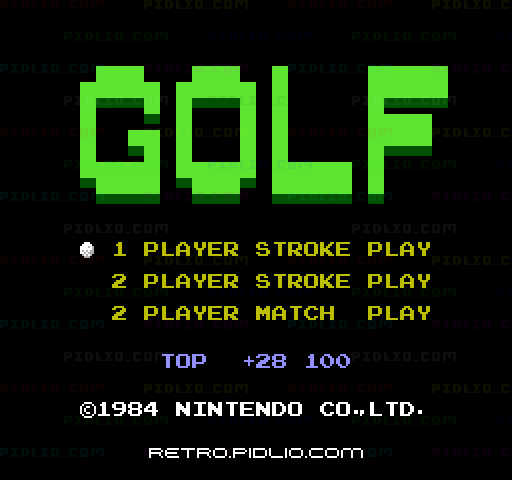 ゴルフ(GOLF)のタイトル画面/ゲームのキャプチャ画像1 ─ pidlio.com