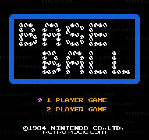 ベースボール(BASEBALL)のタイトル画面/ゲームのキャプチャ画像1 ─ pidlio.com