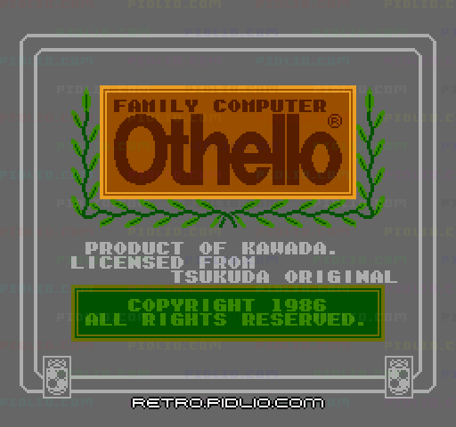 オセロ(Othello)のタイトル画面/ゲームのキャプチャ画像1 ─ pidlio.com