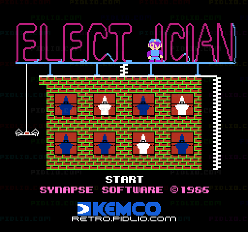 エレクトリシャンのタイトル画面/ゲームのキャプチャ画像1 ─ pidlio.com