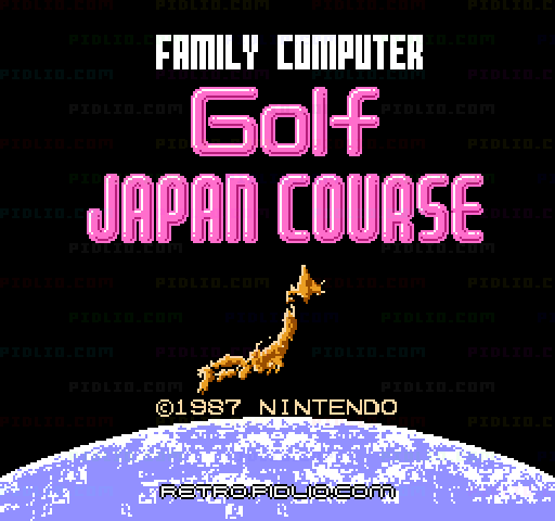 ゴルフJAPANコースのタイトル画面/ゲームのキャプチャ画像1 ─ pidlio.com