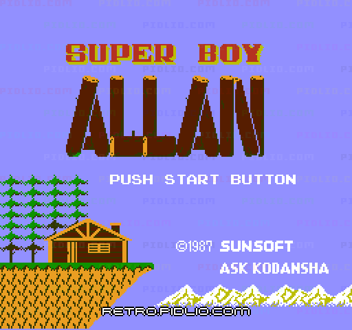 スーパーボーイ・アランのタイトル画面/ゲームのキャプチャ画像1 ─ pidlio.com