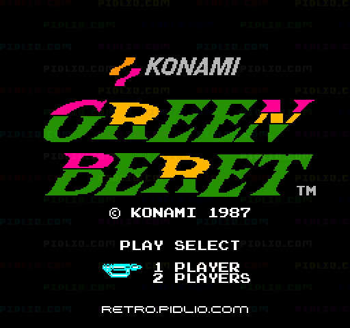 グリーンベレーのタイトル画面/ゲームのキャプチャ画像1 ─ pidlio.com
