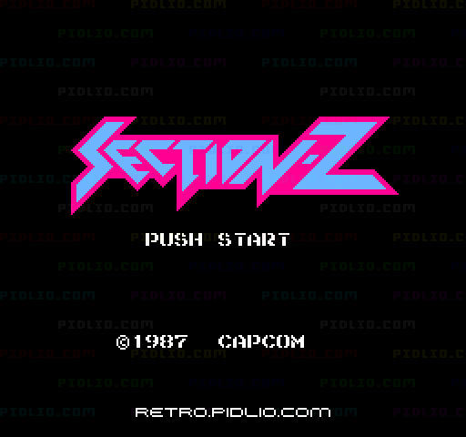 セクションZのタイトル画面/ゲームのキャプチャ画像1 ─ pidlio.com