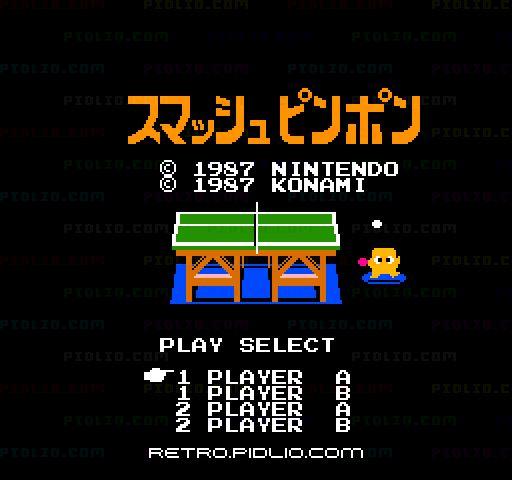 スマッシュピンポンのタイトル画面/ゲームのキャプチャ画像1 ─ pidlio.com