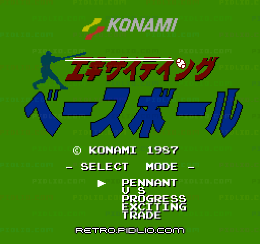 エキサイティングベースボールのタイトル画面/ゲームのキャプチャ画像1 ─ pidlio.com