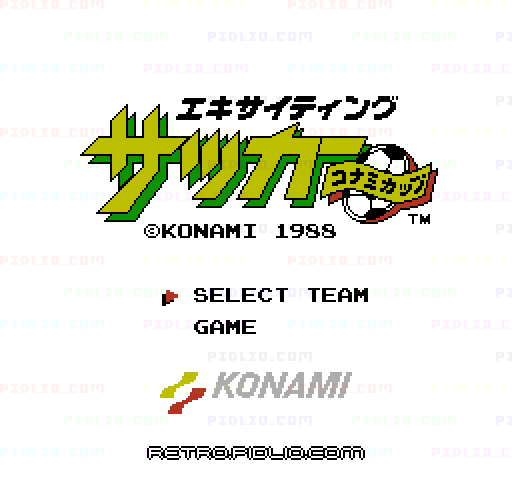 エキサイティングサッカー コナミカップのタイトル画面/ゲームのキャプチャ画像1 ─ pidlio.com