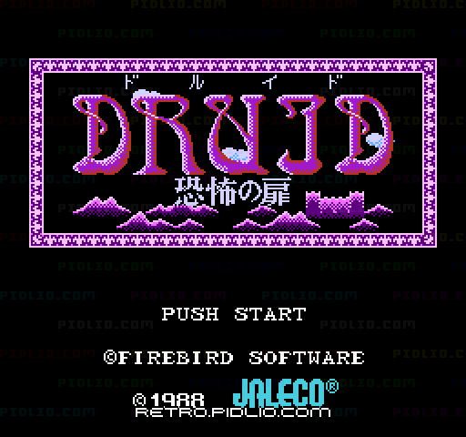 ドルイド 恐怖の扉のタイトル画面/ゲームのキャプチャ画像1 ─ pidlio.com