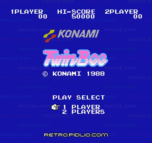 ツインビーのタイトル画面/ゲームのキャプチャ画像1 ─ pidlio.com