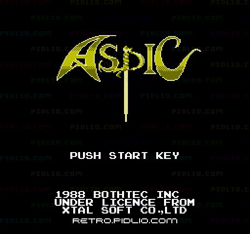アスピックのタイトル画面/ゲームのキャプチャ画像1 ─ pidlio.com