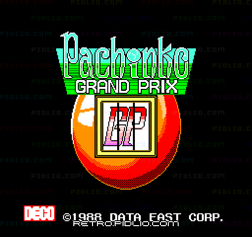 パチンコGPのタイトル画面/ゲームのキャプチャ画像1 ─ pidlio.com
