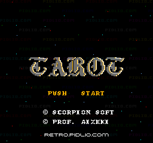 タロット占いのタイトル画面／ゲームのキャプチャ画像1 ─ pidlio.com