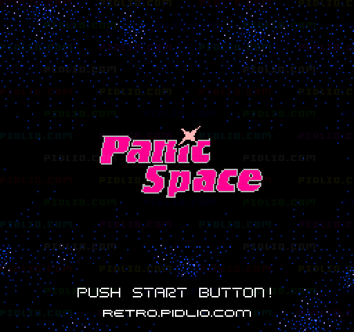 パニックスペースのタイトル画面/ゲームのキャプチャ画像1 ─ pidlio.com