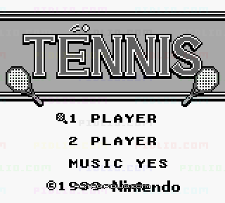 テニス(TENNIS)のタイトル画面/ゲームのキャプチャ画像1 ─ pidlio.com
