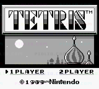テトリス(TETRIS)のタイトル画面/ゲームのキャプチャ画像1 ─ pidlio.com