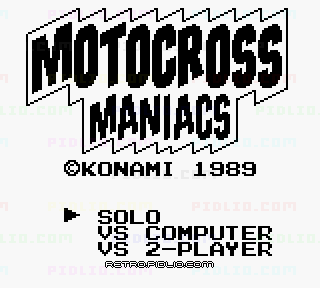モトクロスマニアックスのタイトル画面/ゲームのキャプチャ画像1 ─ pidlio.com
