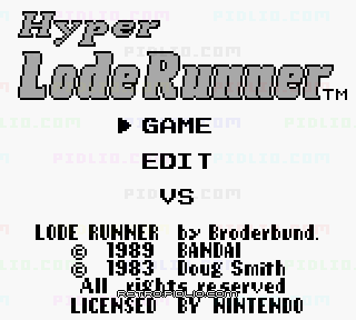 ハイパーロードランナーのタイトル画面/ゲームのキャプチャ画像1 ─ pidlio.com
