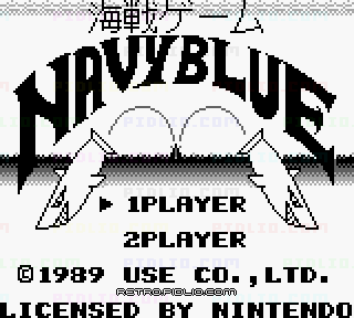 海戦ゲーム NAVY BLUEのタイトル画面/ゲームのキャプチャ画像1 ─ pidlio.com