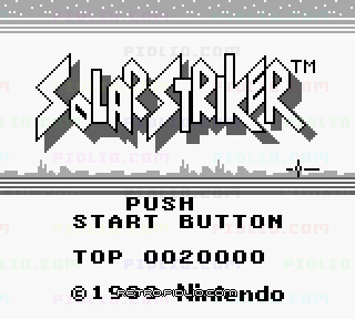 ソーラーストライカーのタイトル画面/ゲームのキャプチャ画像1 ─ pidlio.com