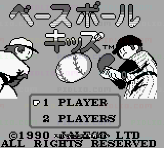 ベースボールキッズのタイトル画面/ゲームのキャプチャ画像1 ─ pidlio.com