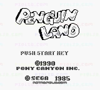 ペンギンランドのタイトル画面／ゲームのキャプチャ画像1 ─ pidlio.com
