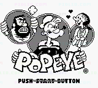ポパイ(Popeye)のタイトル画面/ゲームのキャプチャ画像1 ─ pidlio.com