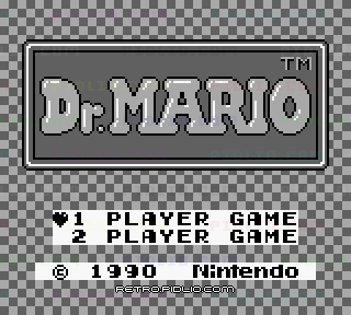 ドクターマリオのタイトル画面/ゲームのキャプチャ画像1 ─ pidlio.com