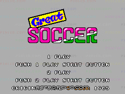 グレートサッカーのタイトル画面/ゲームのキャプチャ画像1 ─ pidlio.com