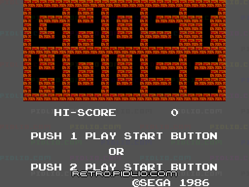 ゴーストハウスのタイトル画面/ゲームのキャプチャ画像1 ─ pidlio.com