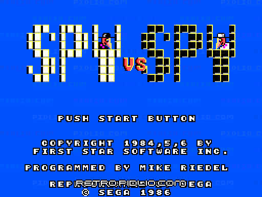 スパイvsスパイのタイトル画面/ゲームのキャプチャ画像1 ─ pidlio.com