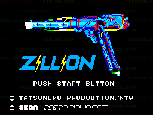 赤い光弾ジリオンのタイトル画面/ゲームのキャプチャ画像1 ─ pidlio.com