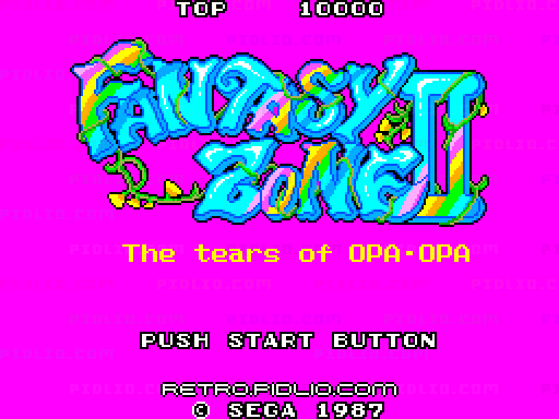 ファンタジーゾーンII オパオパの涙のタイトル画面/ゲームのキャプチャ画像1 ─ pidlio.com
