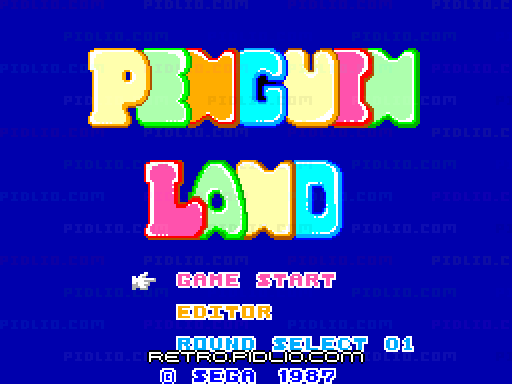どきどきペンギンランド 宇宙大冒険のタイトル画面/ゲームのキャプチャ画像1 ─ pidlio.com