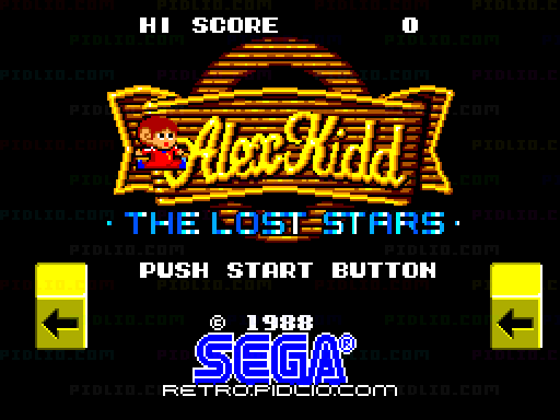 アレックスキッド ザ・ロストスターズのタイトル画面/ゲームのキャプチャ画像1 ─ pidlio.com