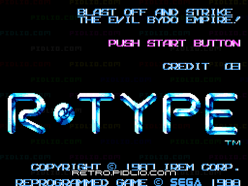 R-TYPEのタイトル画面/ゲームのキャプチャ画像1 ─ pidlio.com