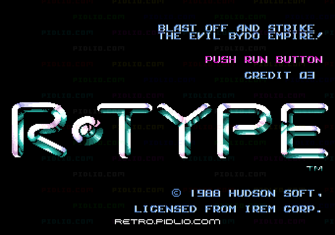 R-TYPE Iのタイトル画面/ゲームのキャプチャ画像1 ─ pidlio.com