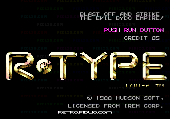 R-TYPE IIのタイトル画面/ゲームのキャプチャ画像1 ─ pidlio.com