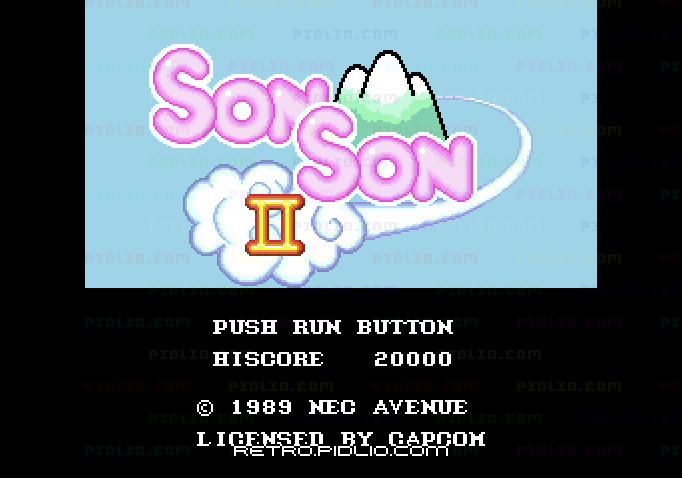 ソンソン2のタイトル画面/ゲームのキャプチャ画像1 ─ pidlio.com
