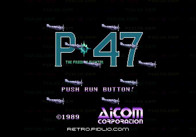 P-47のタイトル画面/ゲームのキャプチャ画像1 ─ pidlio.com