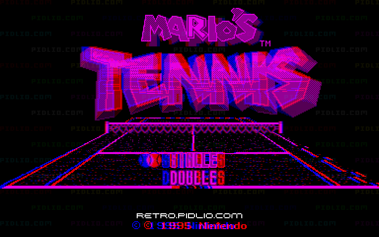 マリオズテニスのタイトル画面/ゲームのキャプチャ画像1 ─ pidlio.com