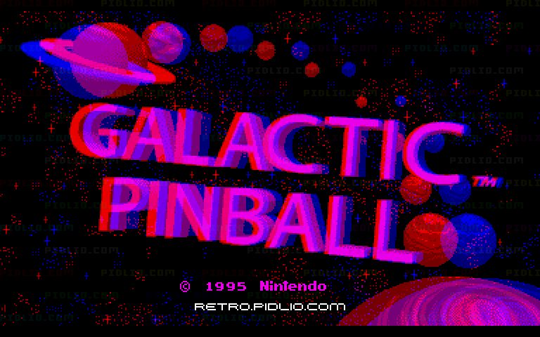 ギャラクティック・ピンボールのタイトル画面/ゲームのキャプチャ画像1 ─ pidlio.com