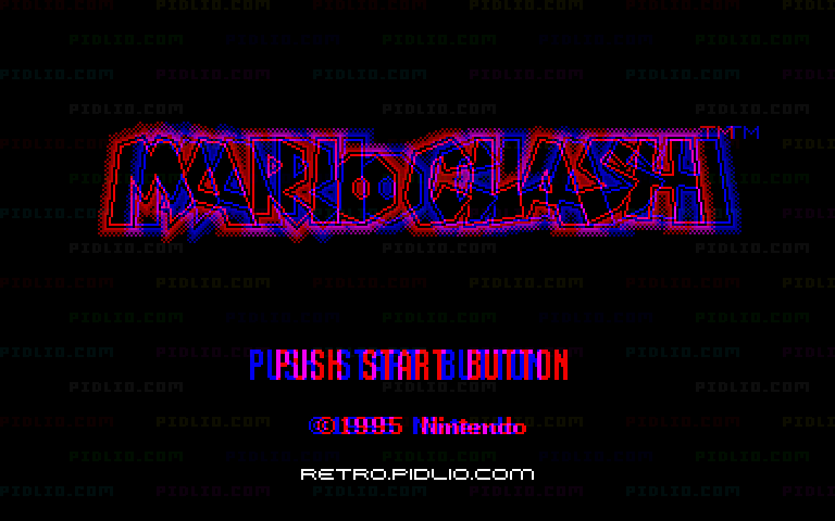 マリオクラッシュのタイトル画面/ゲームのキャプチャ画像1 ─ pidlio.com